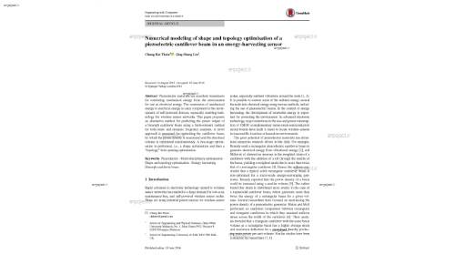 Numerical modeling of shape and topology optimisation of a piezoelectric cantilever beam in an energy‑harvesting sensor
